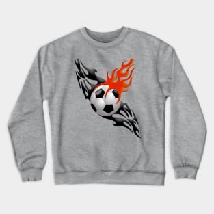 Tribal Flame Soccer Ball Crewneck Sweatshirt